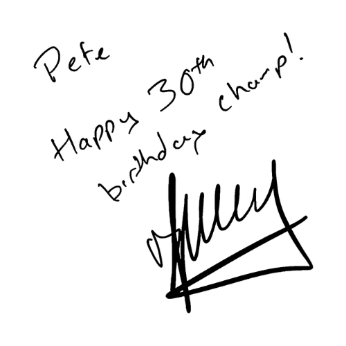 Image of Matt Jarvisâ autograph, former Premier League footballer, available for personalization through FanFair Signatures.