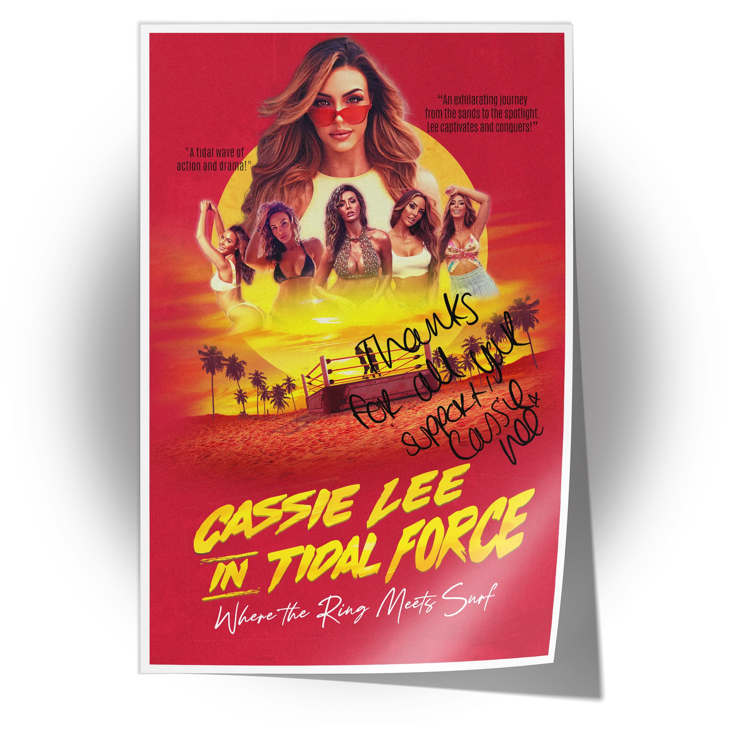 Unframed poster of Cassie Lee, professional wrestler and former WWE star, available for personalized autographs and fan collectibles through FanFair.