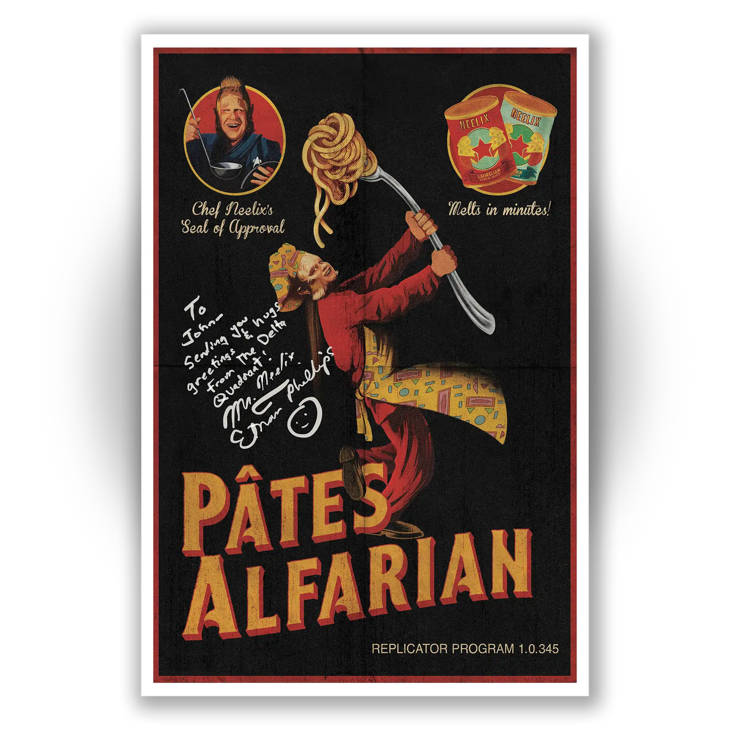 Unframed poster of Ethan Phillips as Neelix from Star Trek: Voyager, available for personalized autographs via FanFair Signatures.