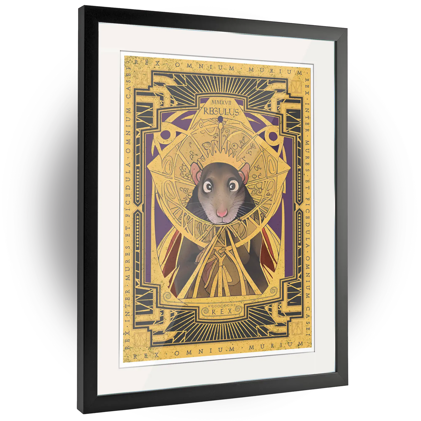 Framed poster of Regulus the Mouse, signed by Aaron Ozee celebrated poet and author, a perfect collectible for fans offered for autographs via FanFair Signatures.