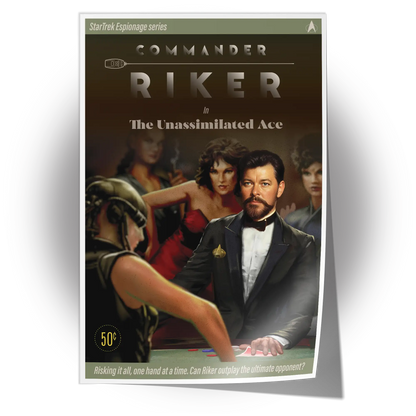Unframed poster of Jonathan Frakes as Commander Riker from Star Trek: The Next Generation, available for personalized autographs via FanFair.