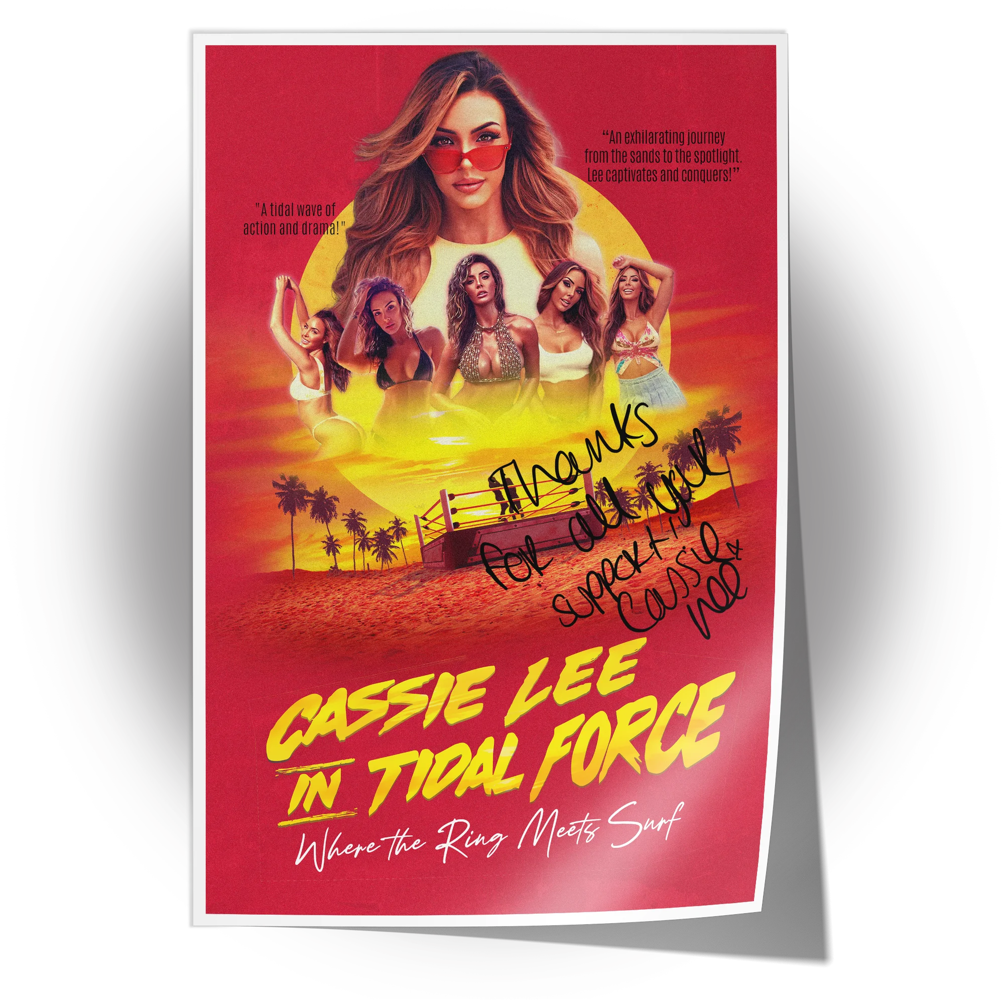 Unframed poster of Cassie Lee, professional wrestler and former WWE star, available for personalized autographs and fan collectibles through FanFair.