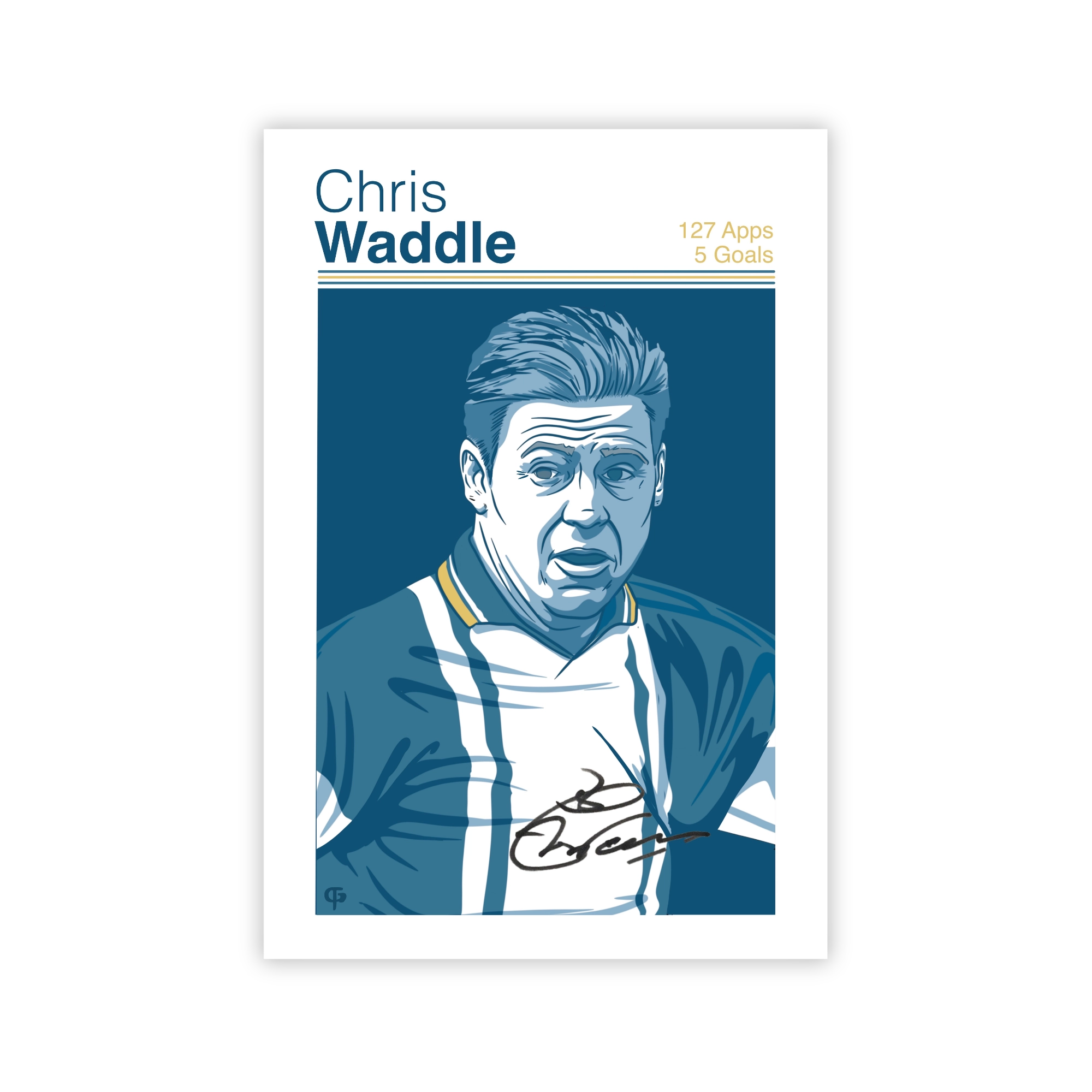 Unframed poster of Chris Waddle, legendary footballer for Newcastle United and Tottenham Hotspur, available for personalized autographs through FanFair.