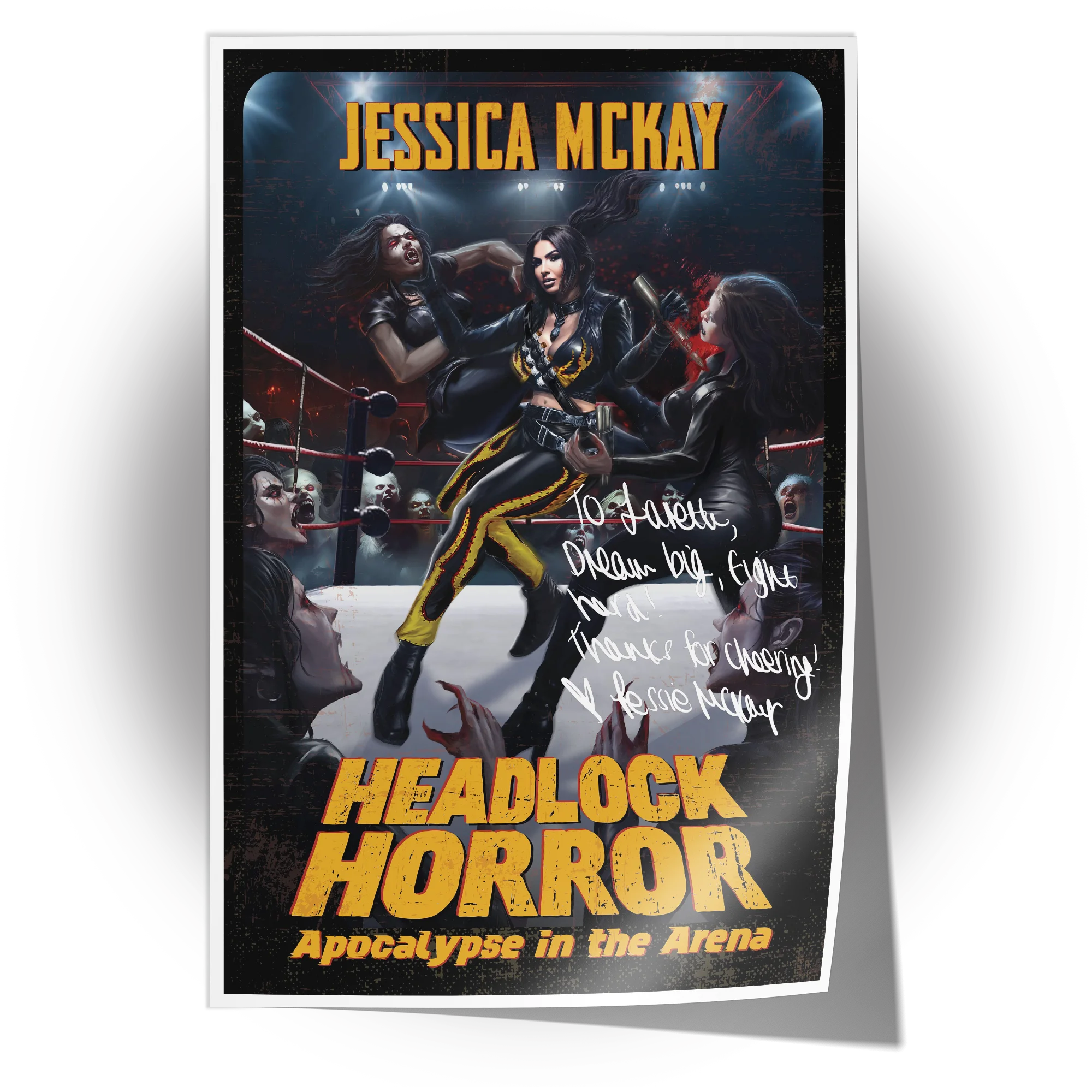 Unframed poster of Jessica McKay, professional wrestler and former WWE star, available for personalized autographs through FanFair Signatures.