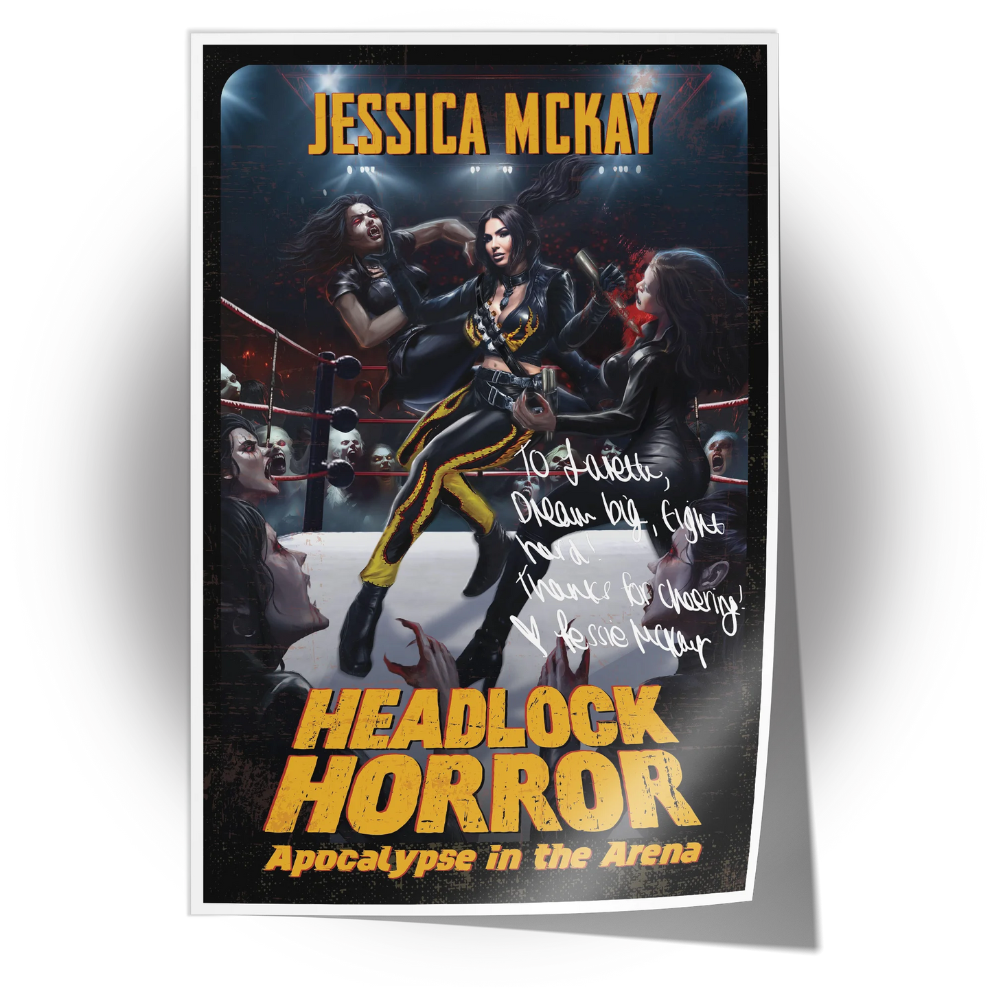 Unframed poster of Jessica McKay, professional wrestler and former WWE star, available for personalized autographs through FanFair Signatures.