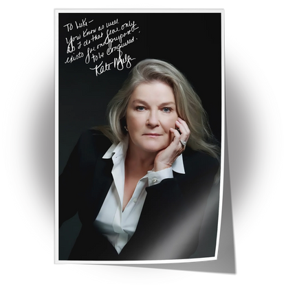 Unframed poster of Kate Mulgrew as Captain Janeway from Star Trek: Voyager, available for personalized autographs via FanFair Signatures.