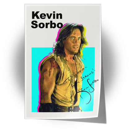 Unframed poster of Kevin Sorbo as Hercules from Hercules: The Legendary Journeys, available for personalized autographs on FanFair.