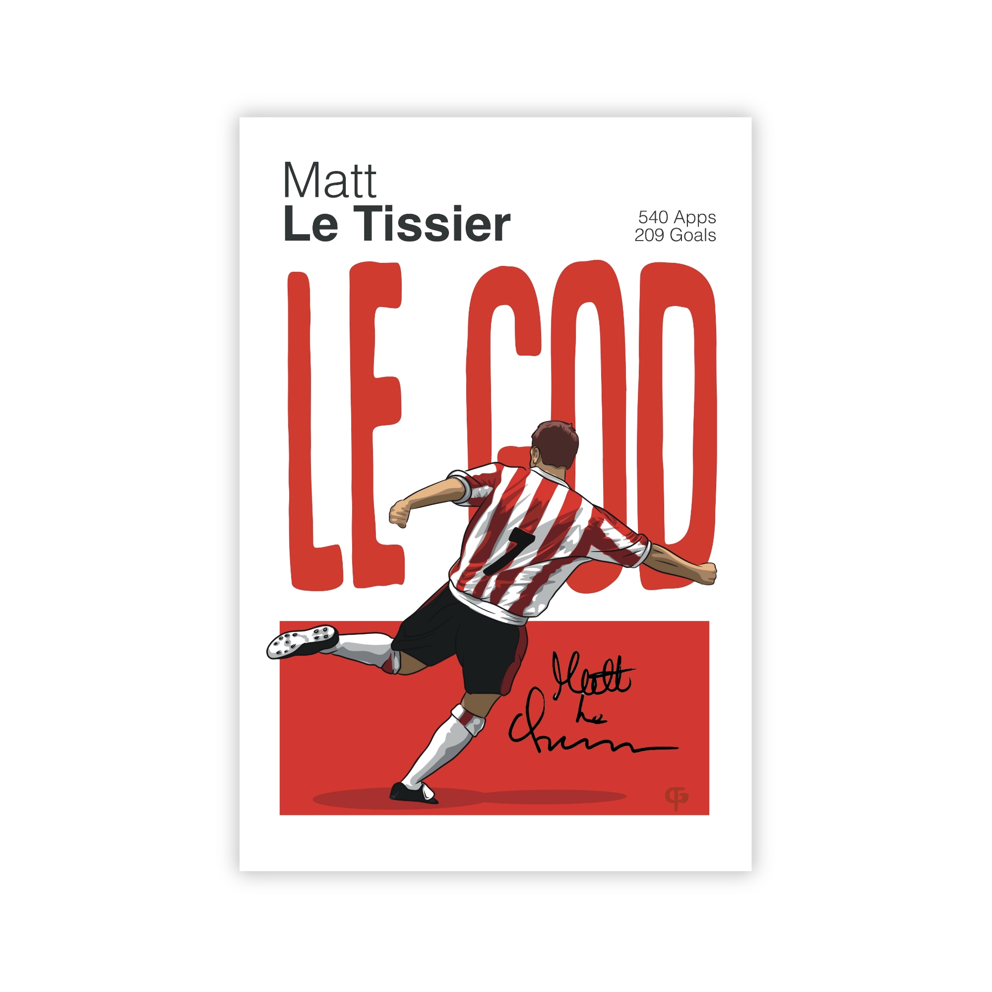 Unframed poster of Matt Le Tissier, Southampton football legend, available for personalized autographs through FanFair Signatures.