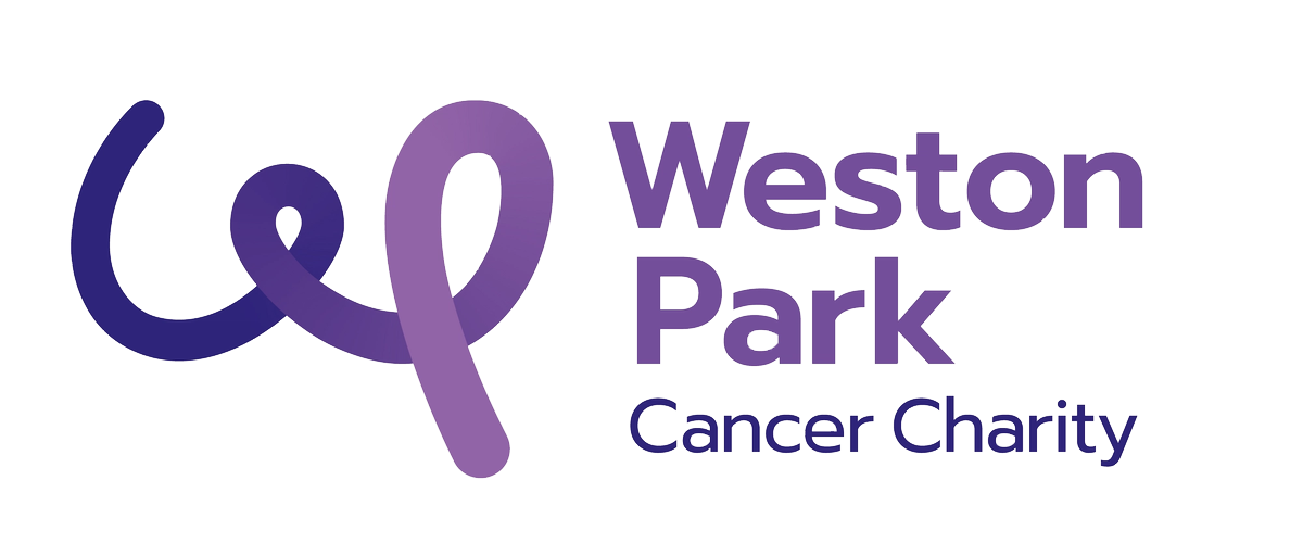 Weston Park Cancer Charity logo: a stylized purple butterfly with the charity's name in bold, modern text, symbolizing hope, care, and support for individuals affected by cancer.